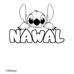 Coloriage NAWAL - d&eacute;cor Stitch