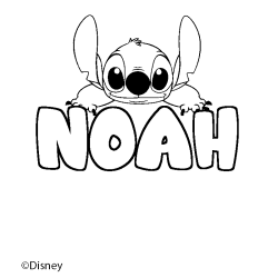 Coloriage NOAH - d&eacute;cor Stitch