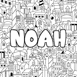 Coloriage NOAH - d&eacute;cor Ville