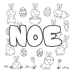 Coloriage NOE - d&eacute;cor Paques