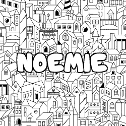 Coloriage NOEMIE - d&eacute;cor Ville