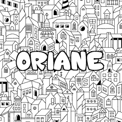 Coloriage ORIANE - d&eacute;cor Ville
