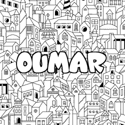 Coloriage OUMAR - d&eacute;cor Ville
