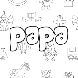 Coloriage papa - d&eacute;cor Jouets