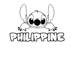 Coloriage PHILIPPINE - d&eacute;cor Stitch