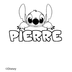 Coloriage PIERRE - d&eacute;cor Stitch