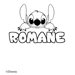 Coloriage ROMANE - d&eacute;cor Stitch