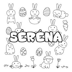 Coloriage S&Eacute;R&Eacute;NA - d&eacute;cor Paques