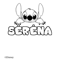 Coloriage S&Eacute;R&Eacute;NA - d&eacute;cor Stitch