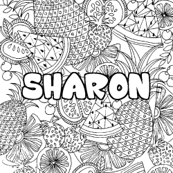 Coloriage prénom SHARON - Sans Dépasser