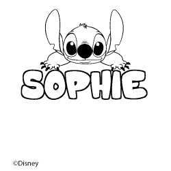 Coloriage SOPHIE - d&eacute;cor Stitch