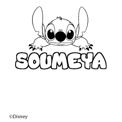 Coloriage SOUMEYA - d&eacute;cor Stitch