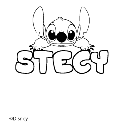 Coloriage STECY - d&eacute;cor Stitch