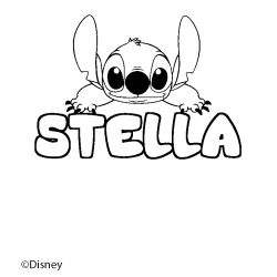 Coloriage STELLA - d&eacute;cor Stitch
