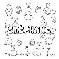Coloriage ST&Eacute;PHANE - d&eacute;cor Paques
