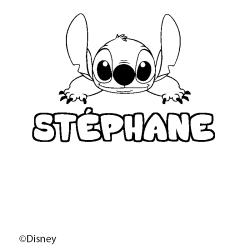 Coloriage ST&Eacute;PHANE - d&eacute;cor Stitch