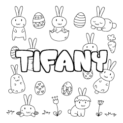 Coloriage TIFANY - d&eacute;cor Paques