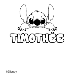 Coloriage TIMOTH&Eacute;E - d&eacute;cor Stitch