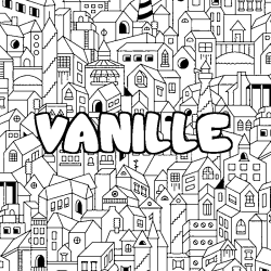 Coloriage VANILLE - d&eacute;cor Ville