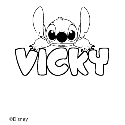 Coloriage VICKY - d&eacute;cor Stitch