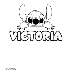 Coloriage VICTORIA - d&eacute;cor Stitch