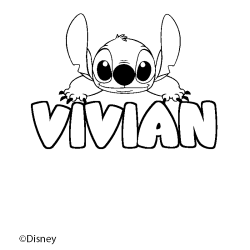 Coloriage VIVIAN - d&eacute;cor Stitch