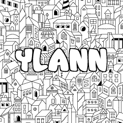 Coloriage YLANN - d&eacute;cor Ville