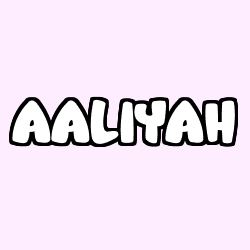Coloriage prénom AALIYAH
