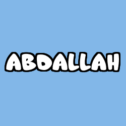 Coloriage prénom ABDALLAH