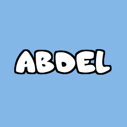 Coloriage prénom ABDEL