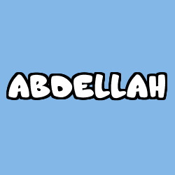 Coloriage prénom ABDELLAH