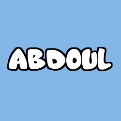 Coloriage prénom ABDOUL