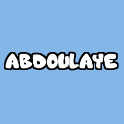 Coloriage prénom ABDOULAYE