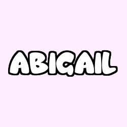 Coloriage prénom ABIGAIL