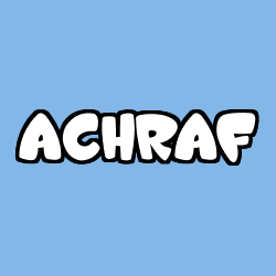 Coloriage prénom ACHRAF