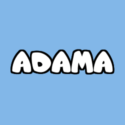 Coloriage prénom ADAMA