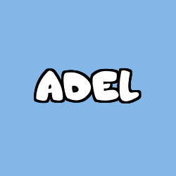 Coloriage prénom ADEL