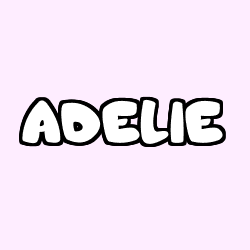 Coloriage prénom ADELIE