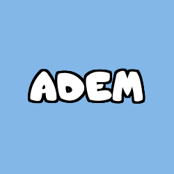 Coloriage prénom ADEM