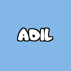 Coloriage prénom ADIL