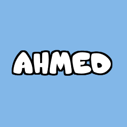 Coloriage prénom AHMED