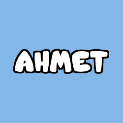 Coloriage prénom AHMET