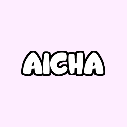 Coloriage prénom AICHA