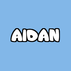 Coloriage prénom AIDAN