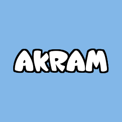 Coloriage prénom AKRAM