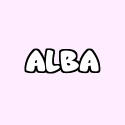 Coloriage prénom ALBA