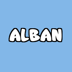 Coloriage prénom ALBAN