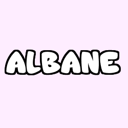 Coloriage prénom ALBANE