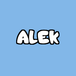 Coloriage prénom ALEK