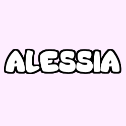 Coloriage prénom ALESSIA